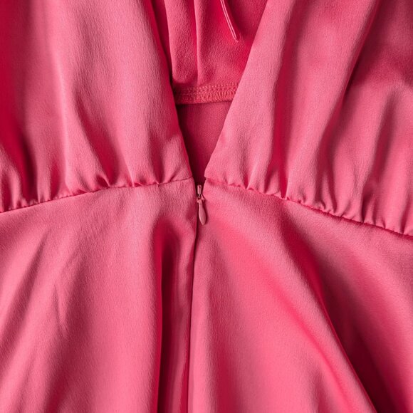 ASOS Design Curve Pink Satin Batwing Mini Dress size US 16 - Picture 9 of 10